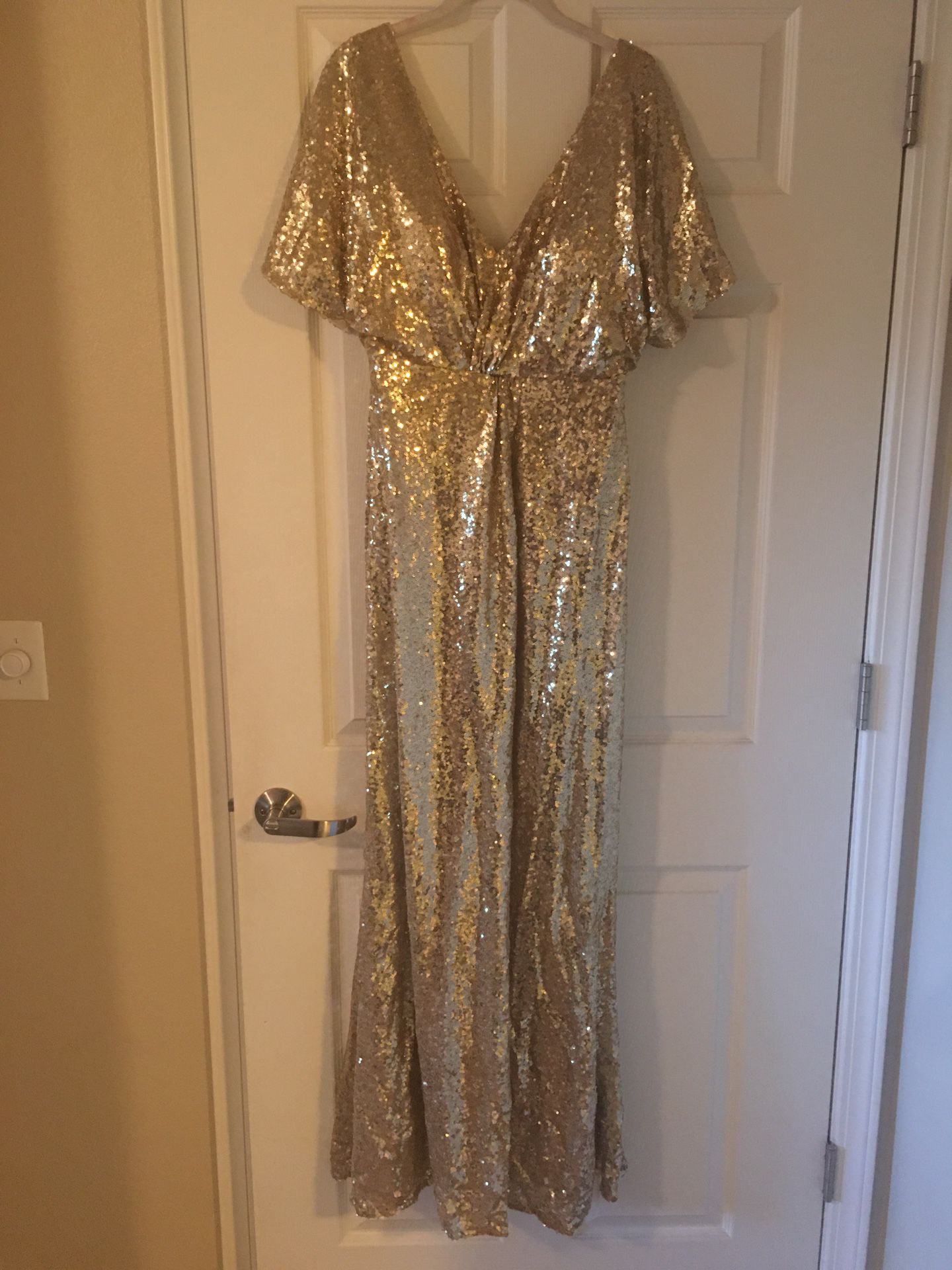 Revelry gold sequined Dress- Size 14 