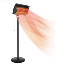 Standing Heater for Patio Outdoor Balcony and Courtyard, Electric Heater with Overheat Protection, 750W/1500W Black