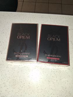 YSL BLACK OPIUM   Eau De Parfum & Eau De Parfum Over Red  3 oz. $120 each