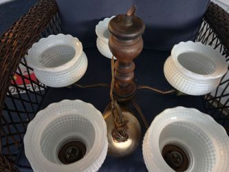 1960s-70s Colonial / Farmhouse style 5-arm fixture.