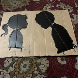 Outdoor Decor Shadow Kissing Kids 32 inches long 