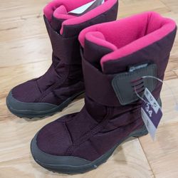 Brand New Quechua Decathlon Girls Winter Rain Snow Waterproof boots SIZE 2.5