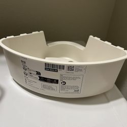 New IKEA Tisken Corner Basket With suction Cup, White 