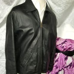 Motorcycle Quality HEAVY LEATHER JACKET CLEAN