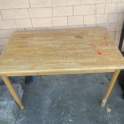 Solid Wood Dining Table (need Paint )