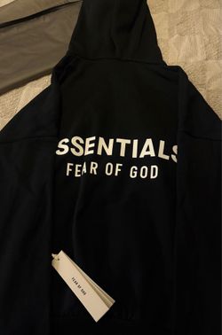 Fear of God Essentials Black Full Zip Hoodie - New with Tags