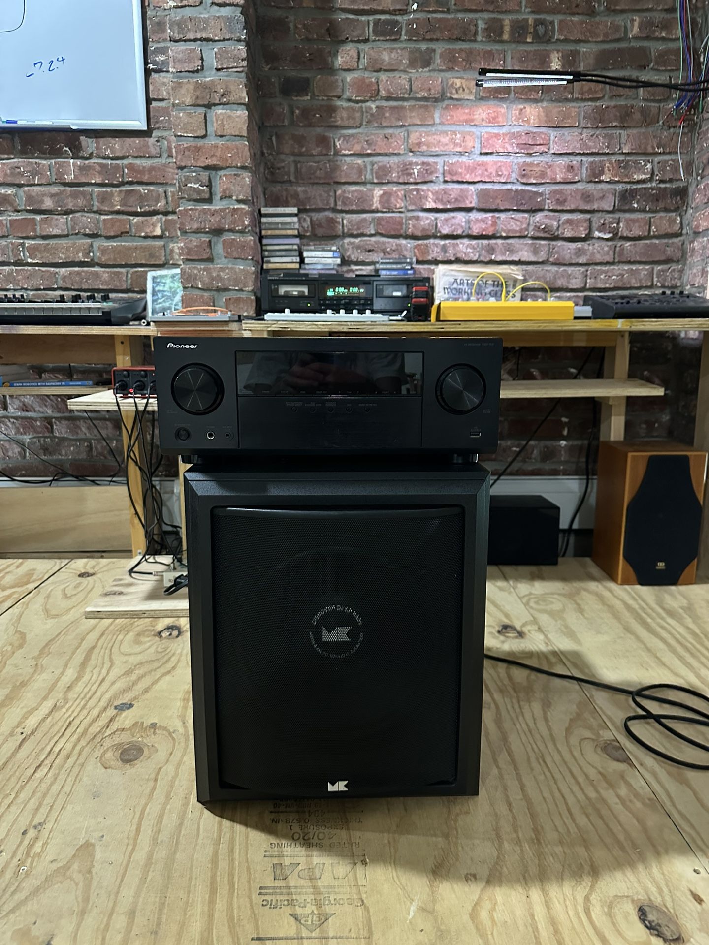 Pioneer 5.1 VSX - 531 Amp AV Receiver + Miller & Kreisel V-1250 THX Active powered Subwoofer.