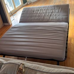 Grey Folding Futon Sofa 