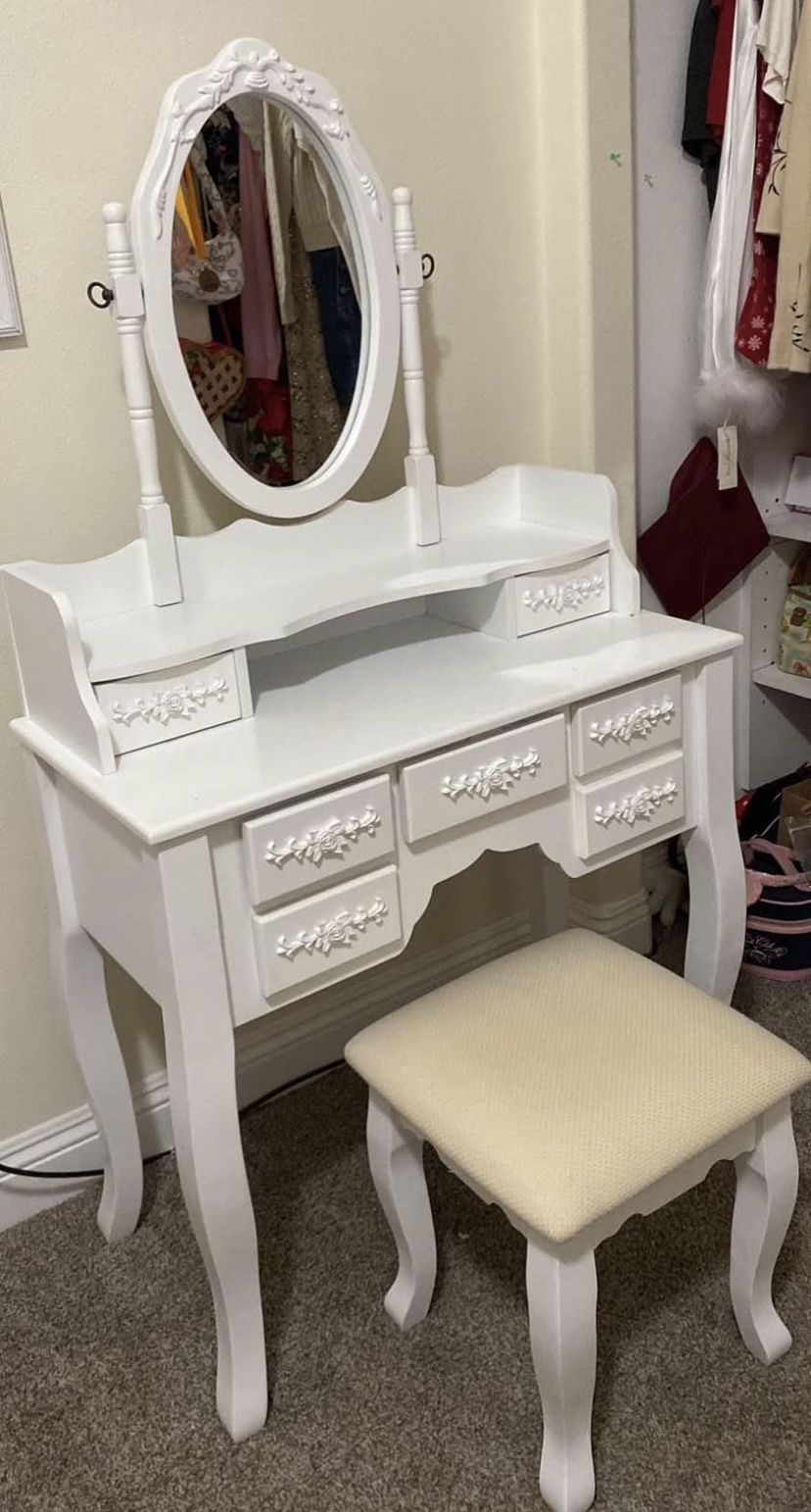 Girls White Vanity