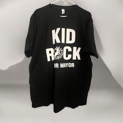 New Kid Rock For Mayor T-Shirt Tultex size XL Black Graphic Rock Tee