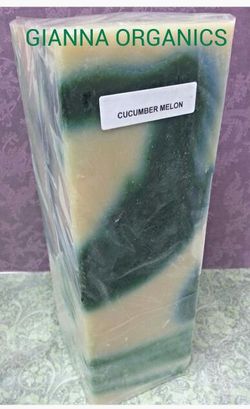 Organic cucumber melon soap loaf 3 1/2 lbs