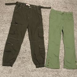 Girls cargo jean pants & green jeans ~ size 16