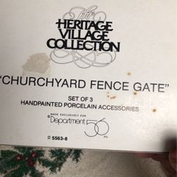 Department 56 church yard fence gate set of three