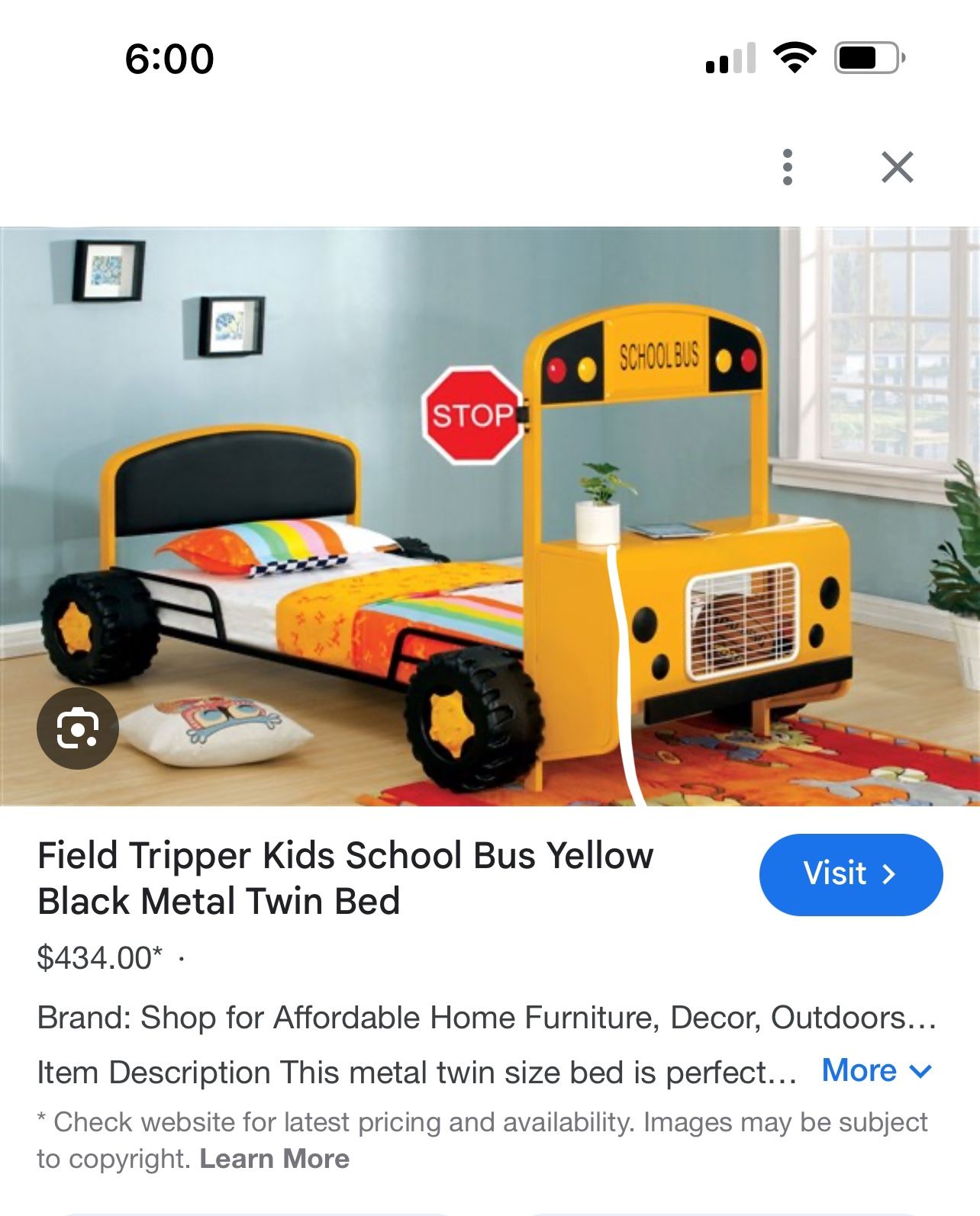 BUS BED FOR KIDS