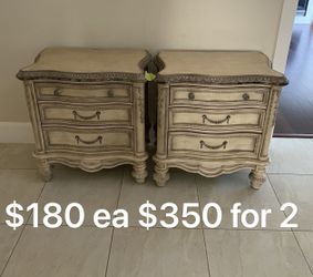 Fancy Relief Bedside Tables