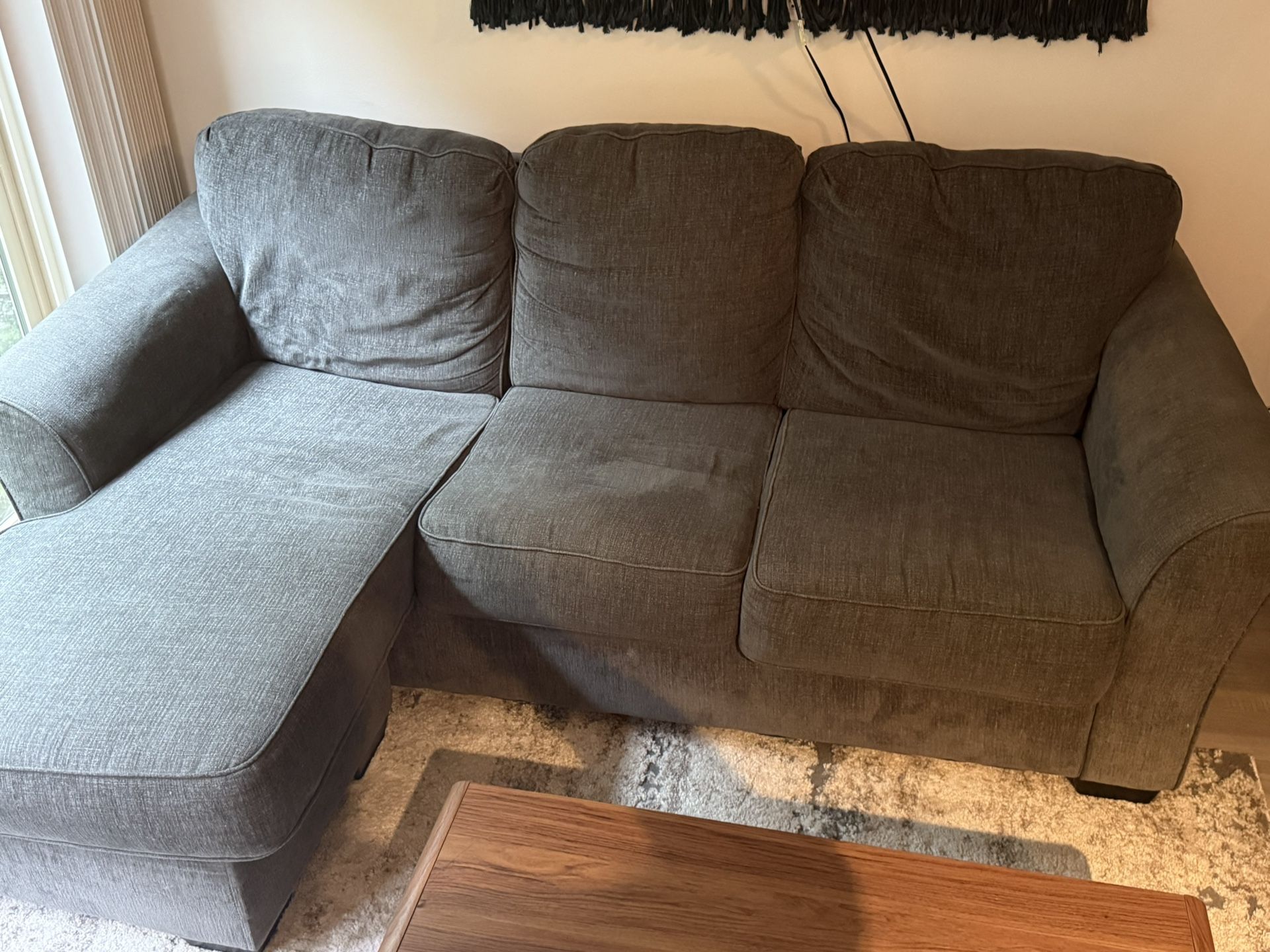 Dark Blue/grey Couch W/ Chais 