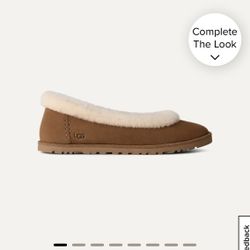 Ugg Zora Ballet Flat Chestnut Sizes 6w, 7.5w, & 8w