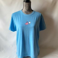 Life is good Woman Driver blue short sleeve t-shirt size L 