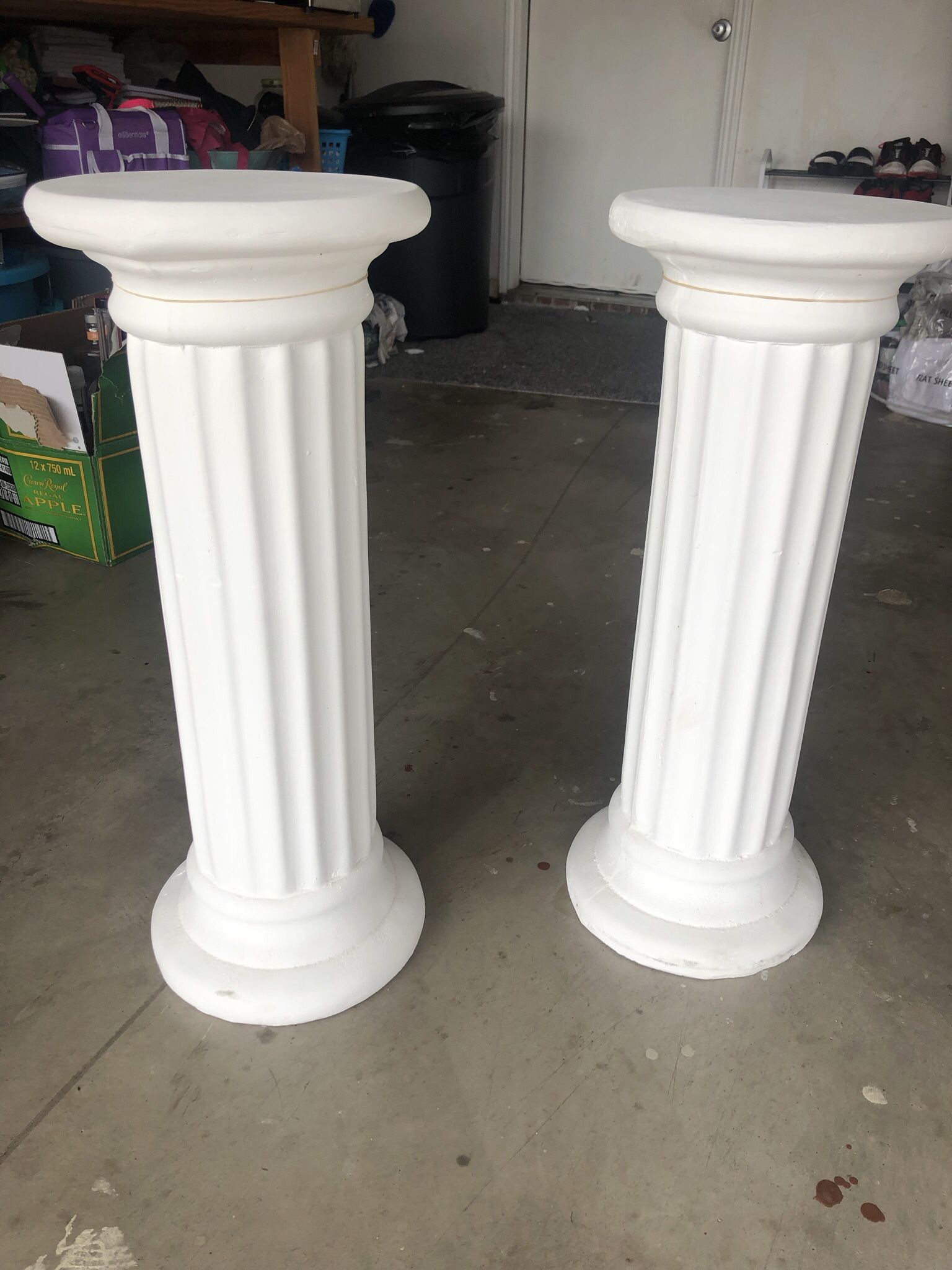 3ft White Pillars