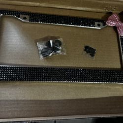 Rhinestone License Plate Cover