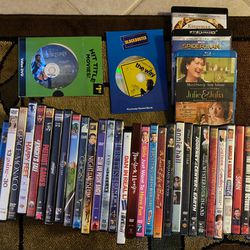 30 DVDs and 3 Blu-Rays