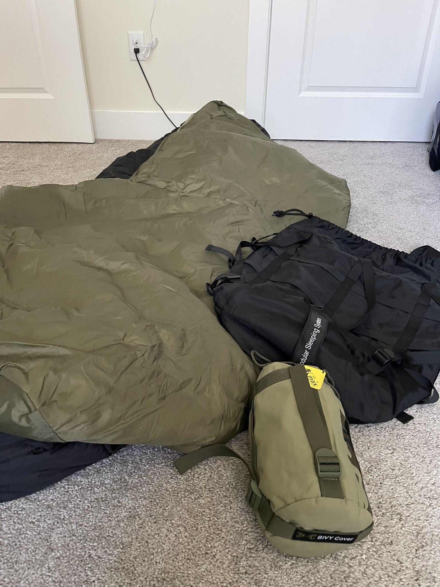 Modular Sleeping Bag System With Bivy Cover