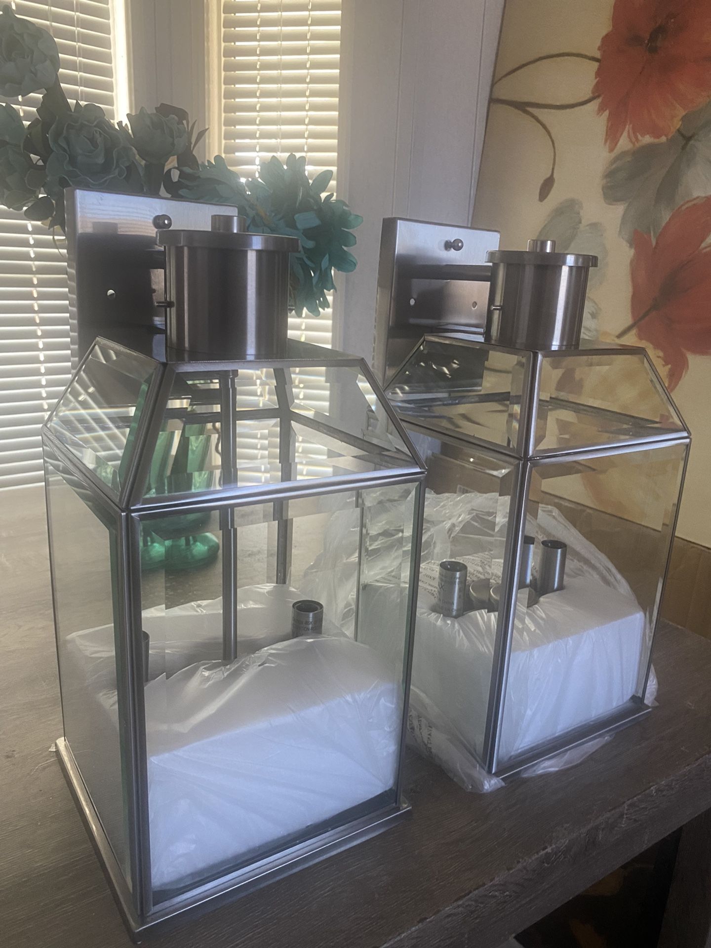 Set of 2 Outdoor Lights, Wall Sconces, Exterior Lamps, Wall Lanterns