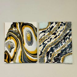 Home made Geode painting with epoxy resin finish