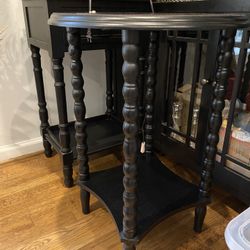 Wooden End Tables / Night Stands (2) + Table lamps (2) 