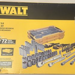 Brand New In Box Dewalt 1/4 in. and 3/8 in. Drive Mechanics Tool Set with Toughsystem Trays (131-Piece)