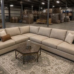 FREE DELIVERY NO DEPOSIT Cream Large L-Shaped Sectional Couch