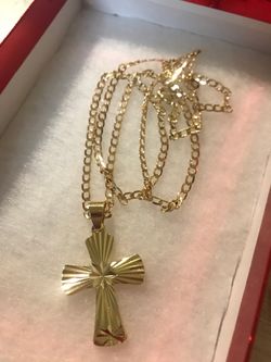 Gold plated chain and charm