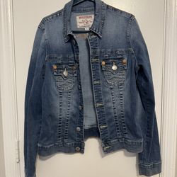 True Religión Blue Denim Jean Jacket Size Small