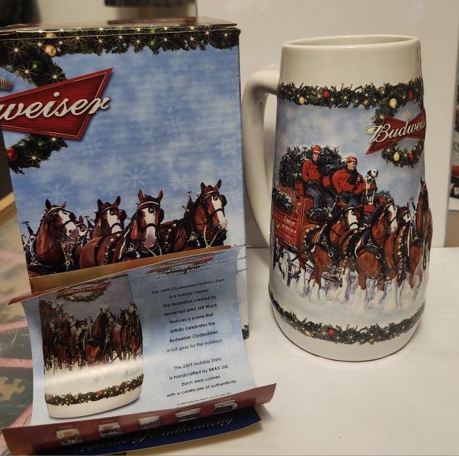 2009 Clydesdale Holiday Stein