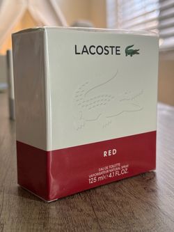 Lacoste Red Style In Play Eau De Toilette For Men – 125ml / 4.1 Fl. Oz. (Brand New In Box)