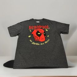 Marvel DeadPool Logo Men’s Gray T-Shirt Size XL