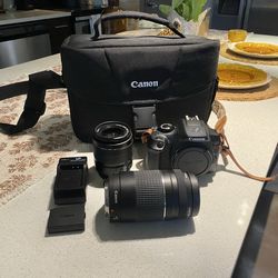 CANON EOS REBEL t6 CAMERA+ LENSES