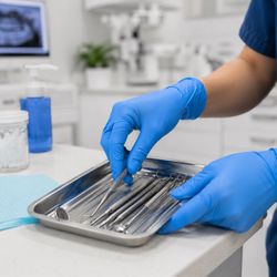 BLUE NITRILE GLOVES 