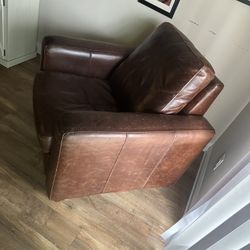 Reclining Italian Leather Chair 