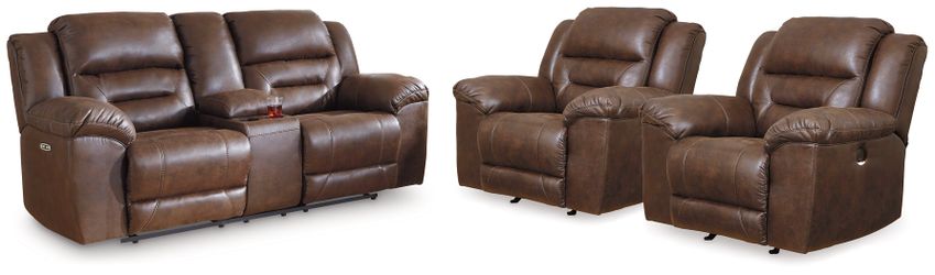 Stoneland Chocolate Reclining Living Room Set
