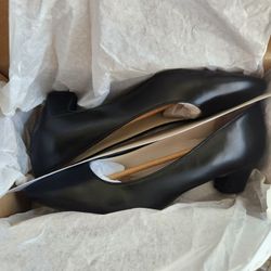 New Black Women's Minx Kitten Heel Pumps Size 8