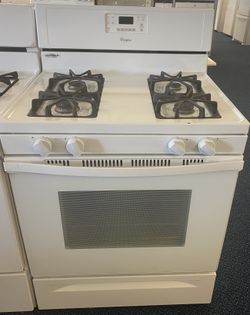 White Whirlpool Four Burner Gas Range (3-0033)