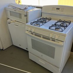 Refrigerator, Stove, Microwave, Dishwasher Sets (used)