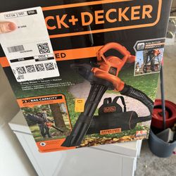Black And Decker Corded Leaf Blower With Bag 
