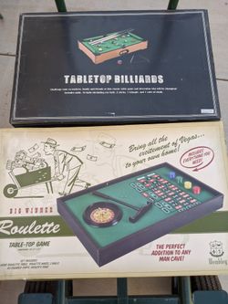 Table top games billiards & roulette