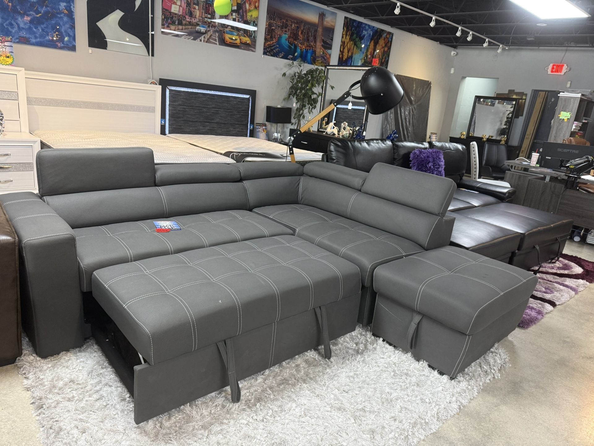 Pull Out Sleeper Sectional On Special For $1099