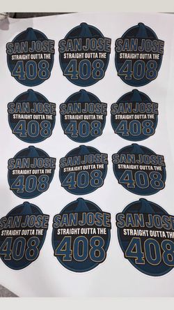 San Jose “Straight Outta the 408” Stickers – Premium Vinyl 4x4 in 🔥
