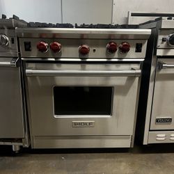 Wolf 30”Wide All Gas Range Stove Stainless Steel 