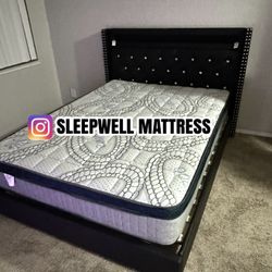 NEW QUEEN BED FRAME WITH MATRESS 
