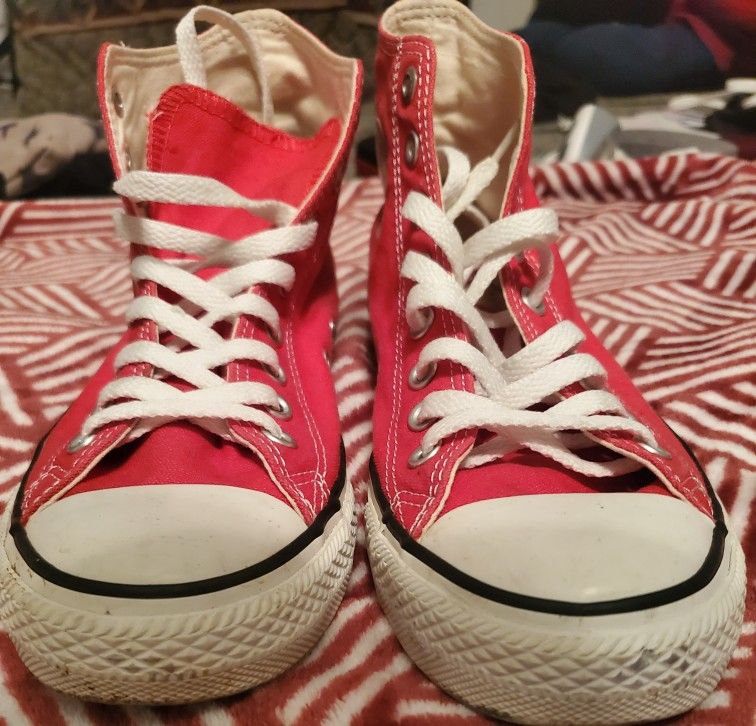 Red High Top Converse